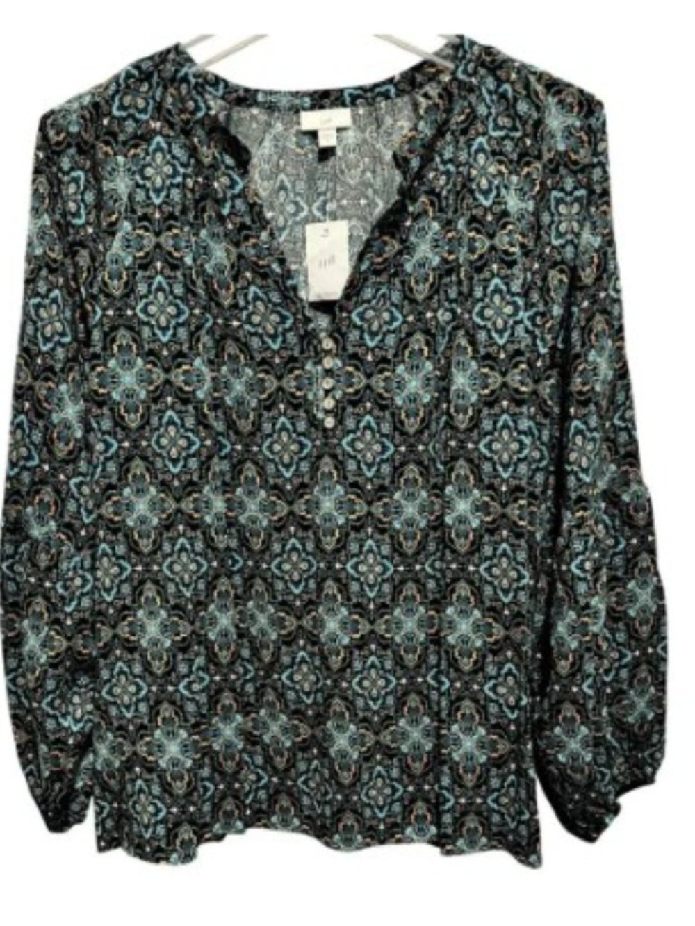J. Jill Medallion Printed Blouse - Size 3X  New - Never Worn